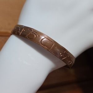 Tibetan Script Copper Cuff Bracelet